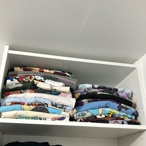 Selling men’s Large graphic Tees. Some are anime and some are super mario themed